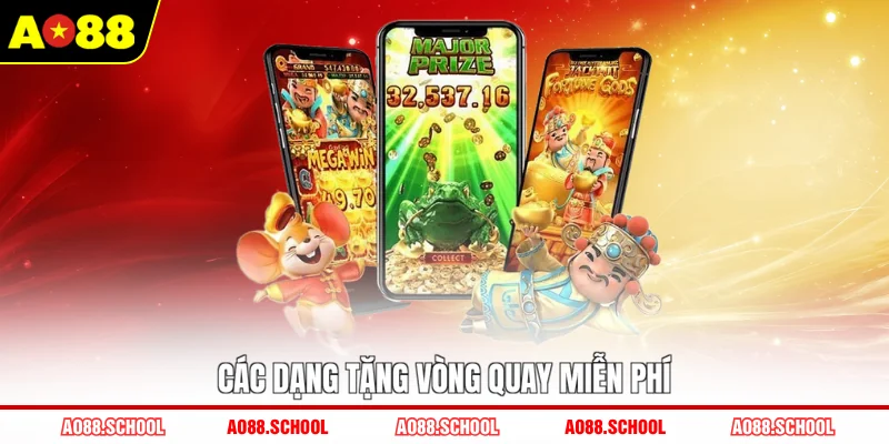 Các dạng tặng vòng quay miễn phí