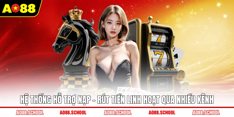 Hệ thống hỗ trợ nạp - rút tiền linh hoạt qua nhiều kênh